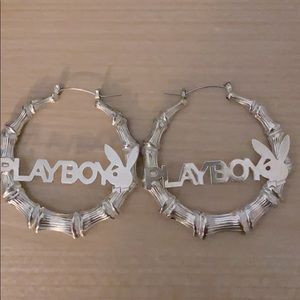 Playboy silver earrings